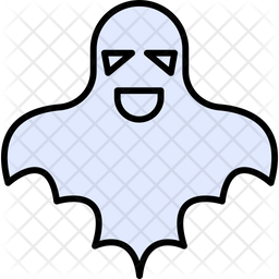 Halloween Ghost Icon - Download in Colored Outline Style