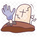Halloween Grave Scary Grave Scary Funeral Icon