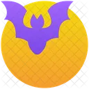 Halloween Bat Moon Icon