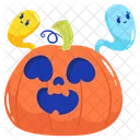 Kurbis Halloween Schwarz Icon