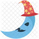 Happy Moon Happy Halloween Moon Crescent Icon