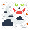 Halloween Mond Nacht Symbol Symbol