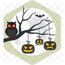 Halloween Night Crescent Halloween Icon