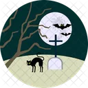 Halloween Night Crescent Halloween Icon
