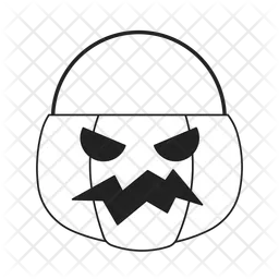 Halloween pumpkin basket  Icon