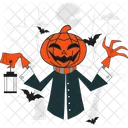 Halloween Pumpkin Zombie  Icon