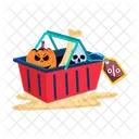 Halloween Sale Halloween Shopping Grocery Basket Icon