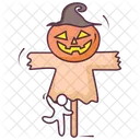 Halloween Scarecrow Scary Strawman Pumpkin Scarecrow Icon