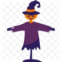 Halloween Scarecrow Pumpkin Icon