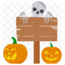 Halloween-Schild  Symbol