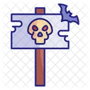 Halloween Sign Board Icon