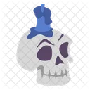 Halloween Skull Candle Icon
