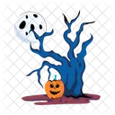 Halloween Tree Spooky Tree Scary Tree Icon