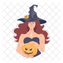Spellcaster Lady Halloween Witch Spellcaster Girl Icône