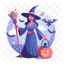 Halloween Witch Witchcraft Mystical Icon