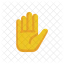 Stopp Handflache Geste Symbol