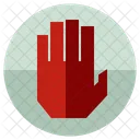 Stopp Handflache Geste Symbol