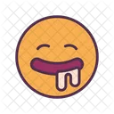 Delicioso Hambriento Emoji Icono