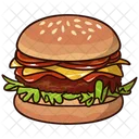 Hamburger Meat Bun Icon