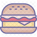 Hamburger Restauration Rapide Nourriture Icon