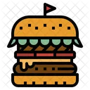 Hamburger Burger America Icon