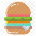 Ein Hamburger Jambo Burger Kaseburger Symbol
