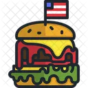 Hamburger Food Fast Food Beef Sandwich Icon