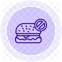 Icone Cercle De Couleur Burger Non Autorise Icon