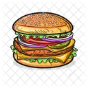 Hamburguer Comida Fast Food Ícone