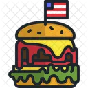 Hamburguesa Comida Comida Rapida Sandwich De Ternera Icono