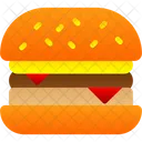 Hamburguesa Queso Cocina Icono