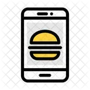 Hamburguesa En Linea Pedido Movil Pedido En Linea Icono