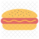 Hamburguesa De Hot Dog Comida Rapida Sandwich De Hot Dog Icono