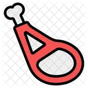 Hahnchenschenkel Rohes Fleisch Hammelkeule Symbol