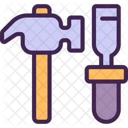 Hammer and chisel  Icon