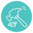 Hammer And Nail Hammer Tool Icon