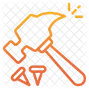 Hammer And Nail Hammer Tool Icon