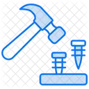 Hammer And Nail Hammer Tool Icon
