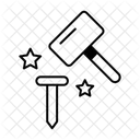 Hammer And Nail Hammer Tool Icon