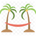 Palm Trees Hammock Icon