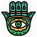 Hamsa Hand Hand Of Fatima Islam Muslim Eye Amulet Icon
