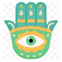 Hamsa Hand Hand Of Fatima Islam Muslim Eye Amulet Icon