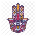 Meditate Monk Palm Hinduism Icon