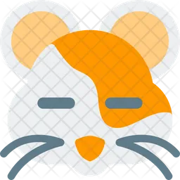 Hamster Closed Eyes Emoji Icon