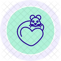 Hamster love animal  Icon