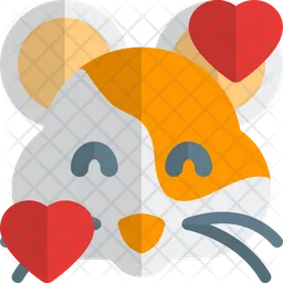 Hamster Smiling With Hearts Emoji Icon