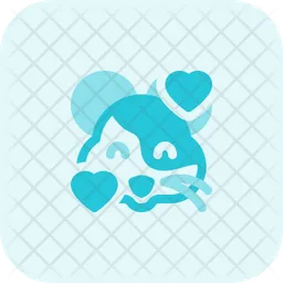 Hamster Smiling With Hearts Emoji Icon
