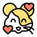 Hamster Smiling With Hearts Icon