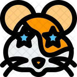 Hamster Star Struck Emoji Icon