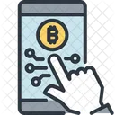 Bitcoin Hand Mobile Icon